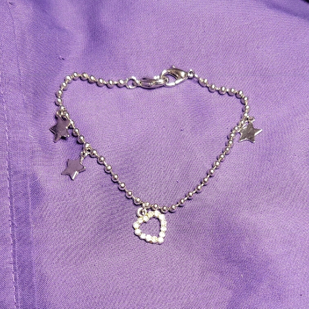 Silver Star Charm Bracelet